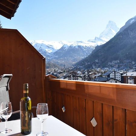 Wohnung in Zermatt mit postkarten Matterhornblick Exteriör bild