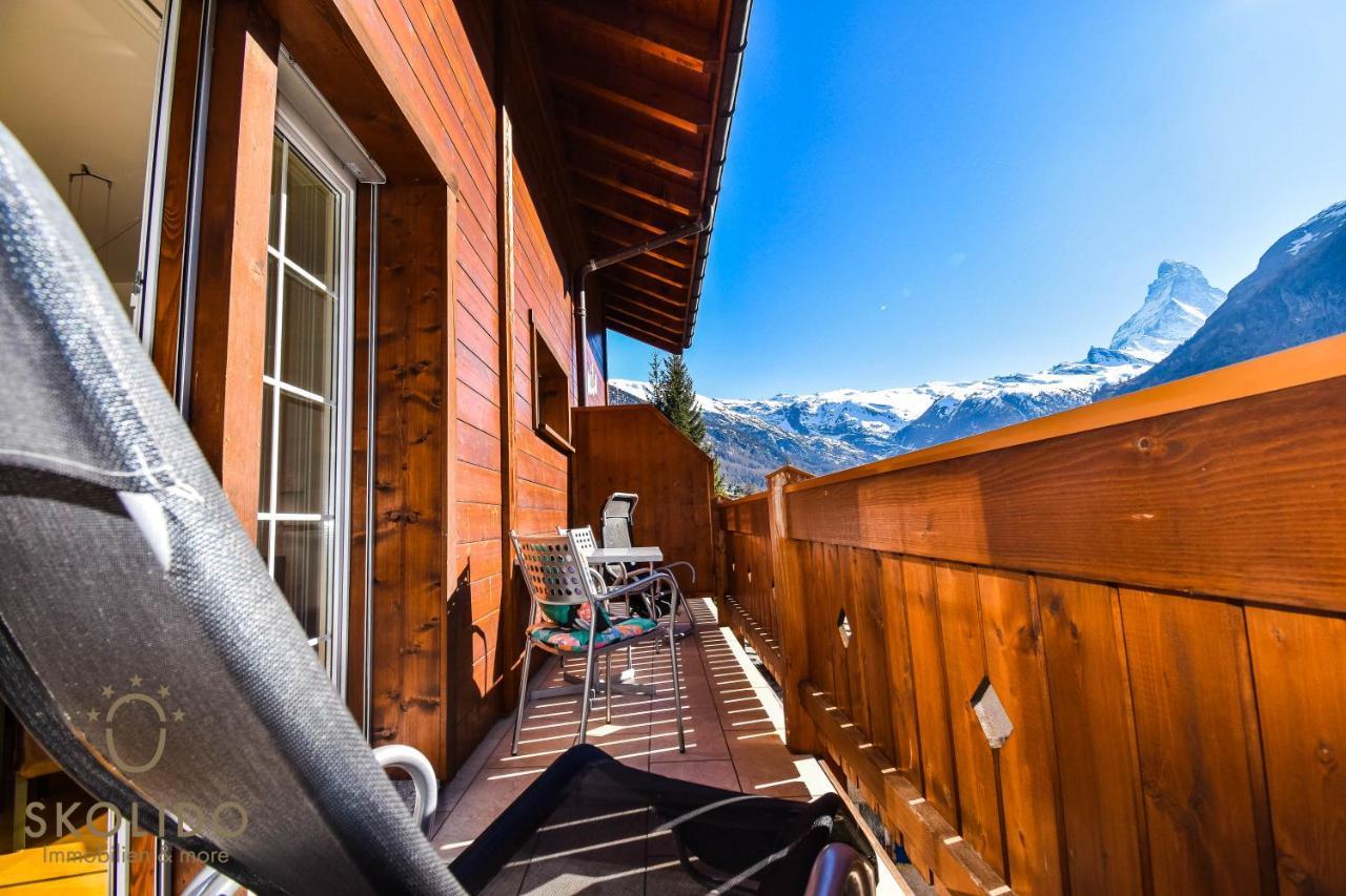 Wohnung in Zermatt mit postkarten Matterhornblick Exteriör bild