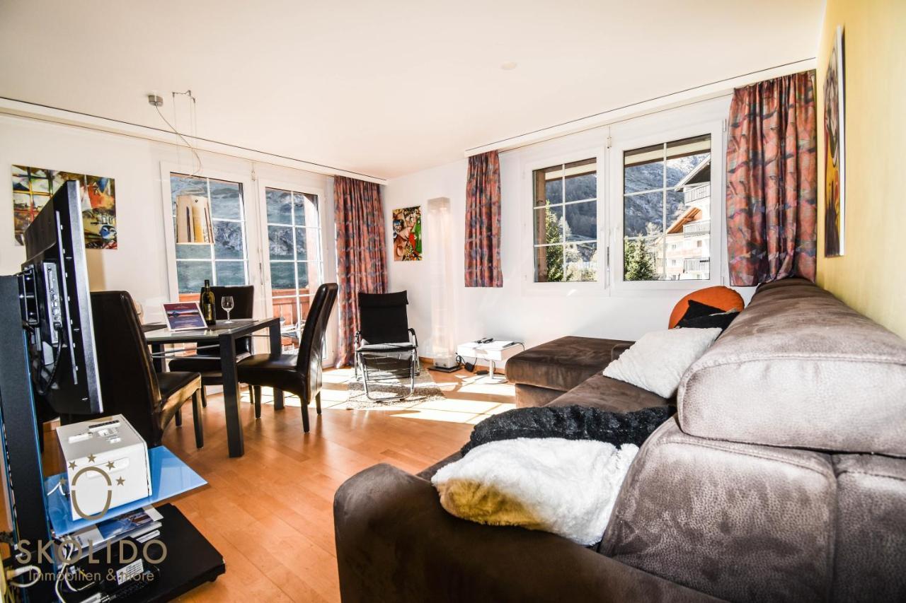 Wohnung in Zermatt mit postkarten Matterhornblick Exteriör bild